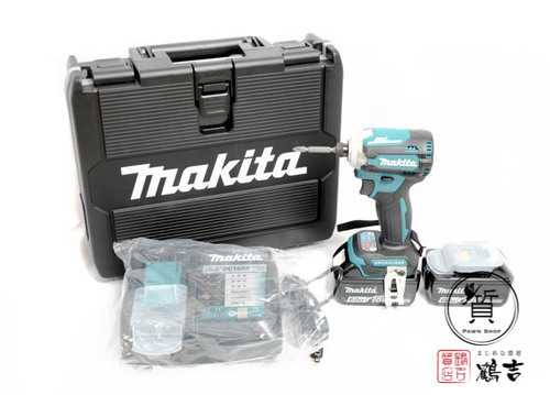 川崎でマキタ makitaの質入れ・買取りが高い店　鶴吉質店です。  マキタ makita TD171DRGX ブルー マキタカラー インパクトドライバー 18V 6.0Ah バッテリ2個 充電器 ケース付 フルセット　を質預かり