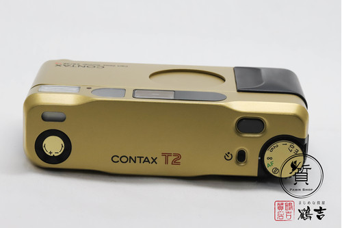 川崎でカメラ・コンタックスの質入れ・買取りが高い店　鶴吉質店です。  CONTAX コンタックス T2 ゴールド 2.8/38