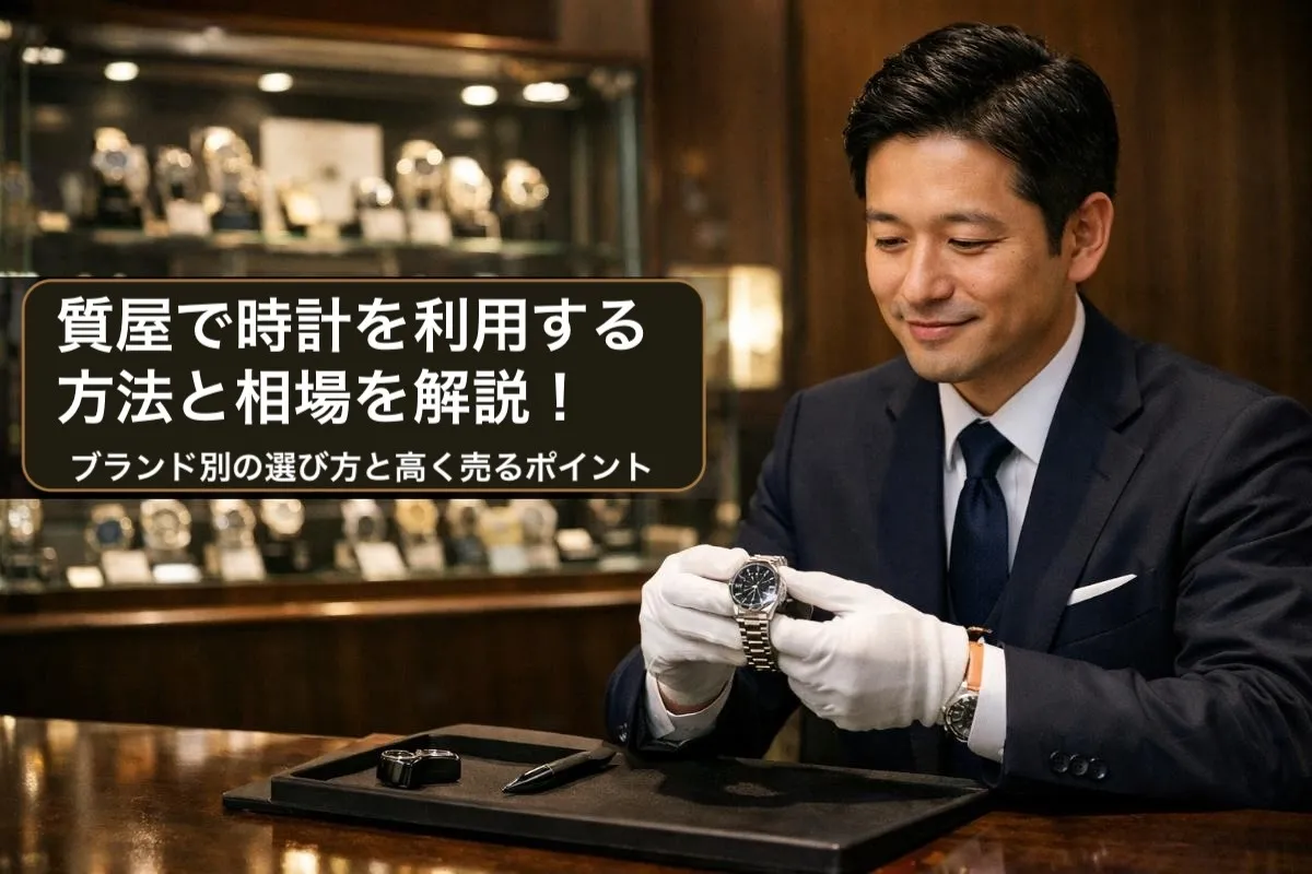 質屋で時計を利用する方法と相場を解説！ブランド別の選び方と高く売るポイント