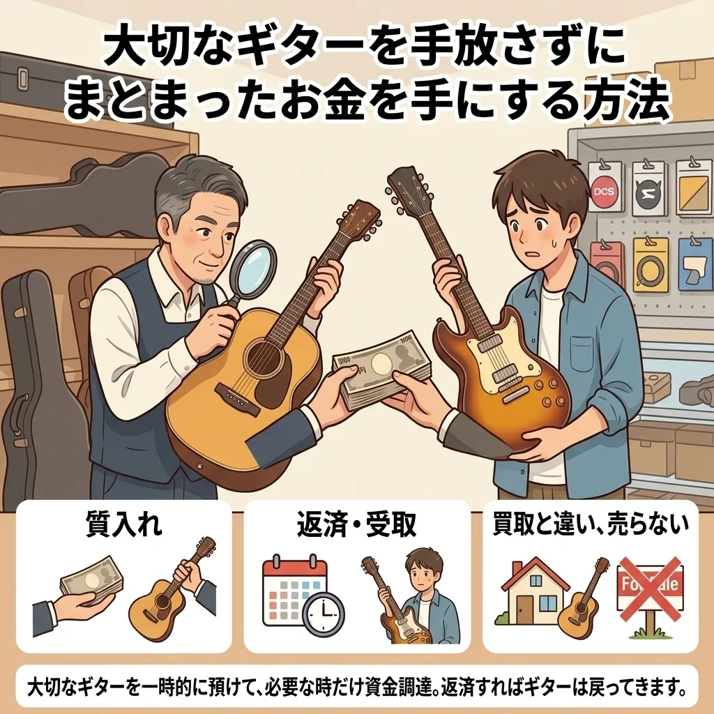 大切なギターを手放さずに まとまったお金を手にする方法