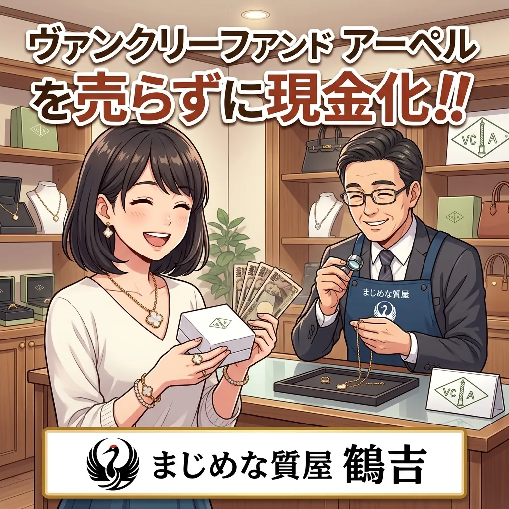 ヴァンクリーフアンドアーペルを売らずに現金化‼質預かりという便利なシステムをご紹介