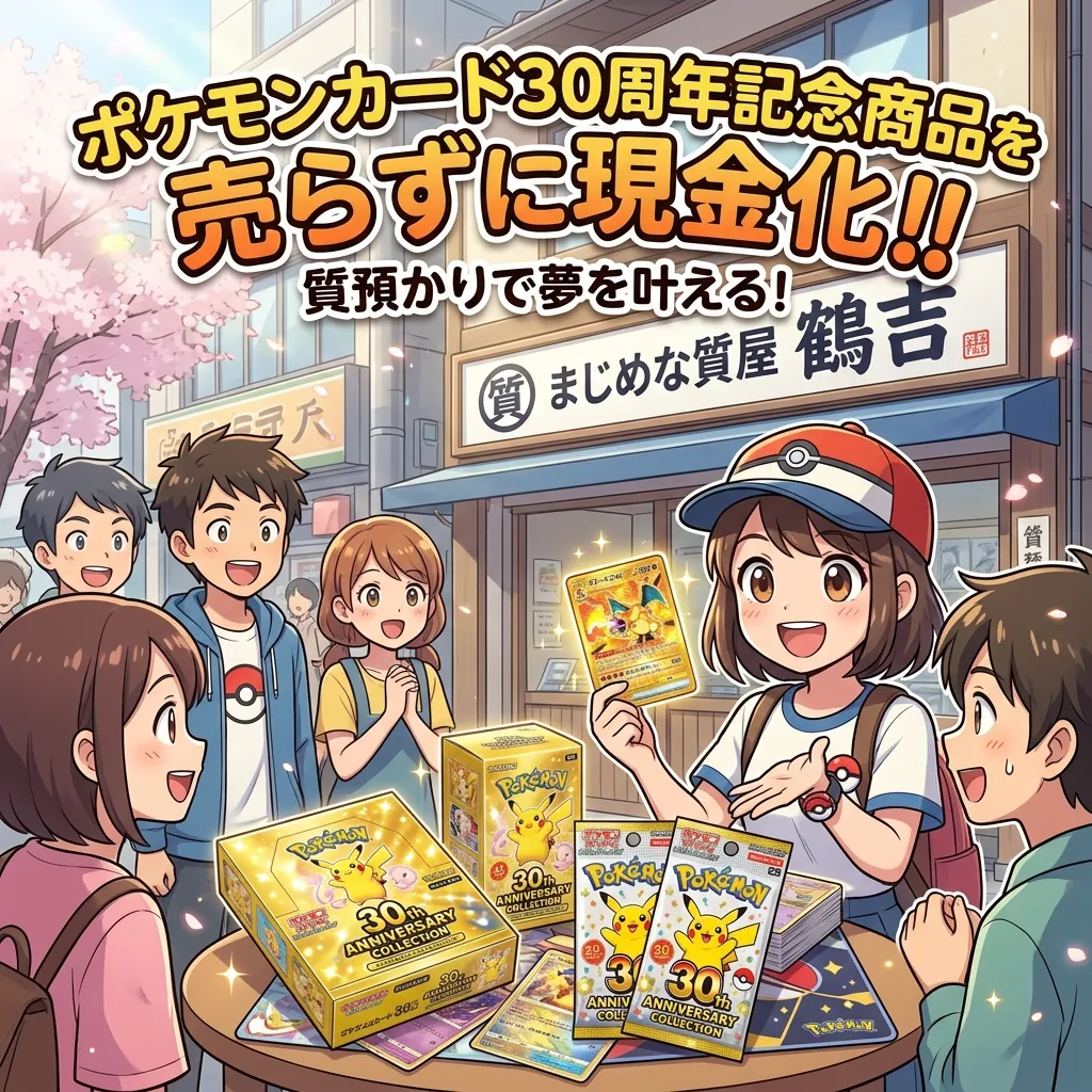 ポケモンカード30周年記念商品も質預かりできる！ 手放さずに現金を用意する方法
