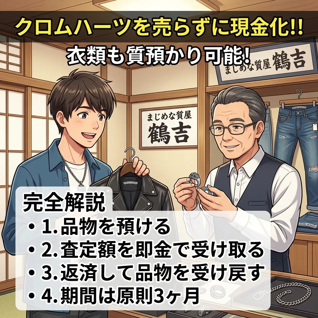 クロムハーツを売らずに現金化!! 衣類も質預かり可能!完全解説