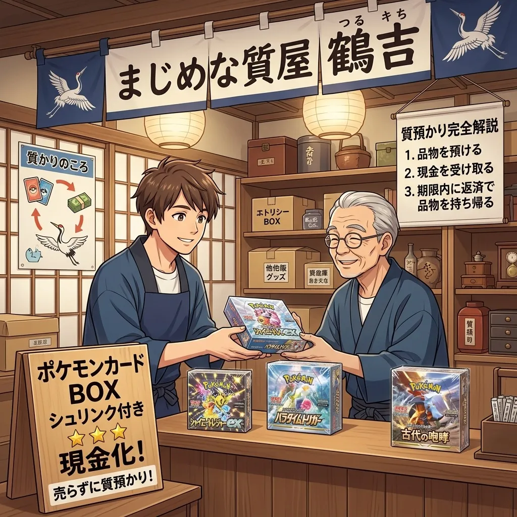 ポケモンカードBOX(シュリンク付き)を 売らずに現金化!!　ポケカ質預かりを完全解説